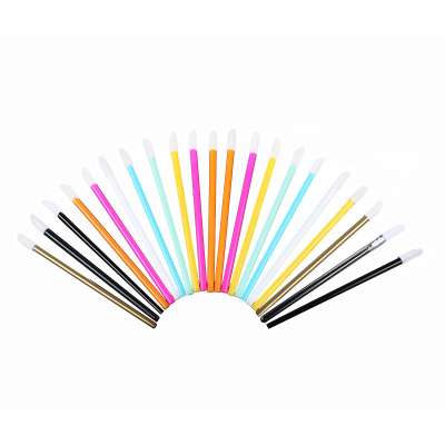 Wholesale free sample clear Lipstick Makeup tool Lip Scrub brush Lipstick Applicator Lip Gloss Wands Disposable Lip Brush